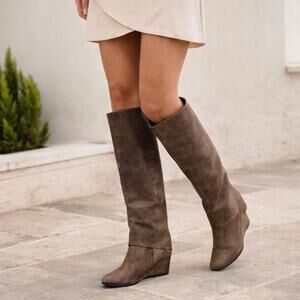 Steve by Steve Madden Maryn  Brown Leather Knee High Boots Size 7